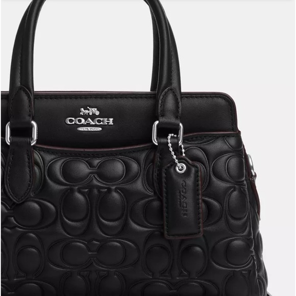 NWT COACH Mini Darcie Carryall With Signature Leather - Picture 6 of 9